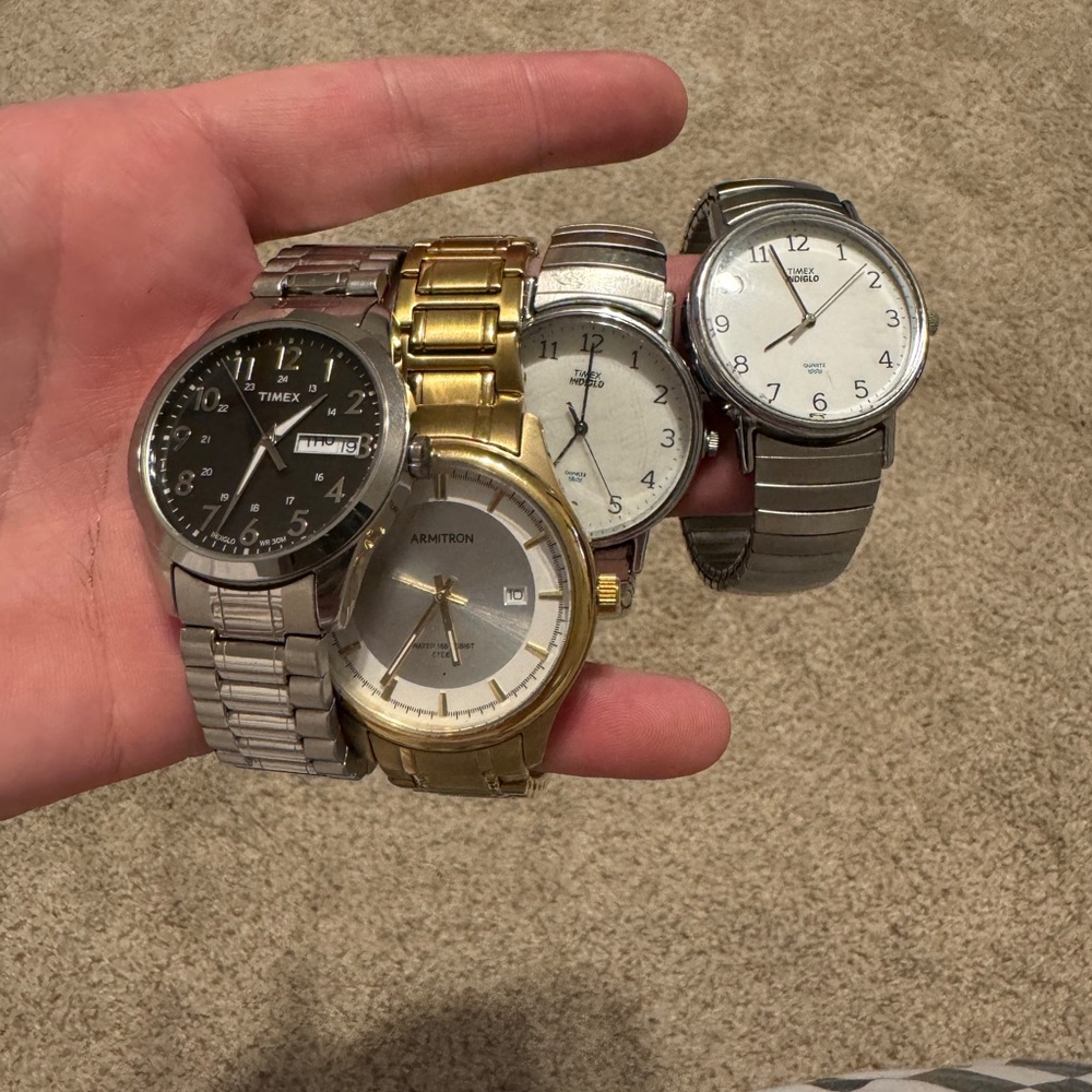 Timex and Armitron Men's Watch - Gold and Silver